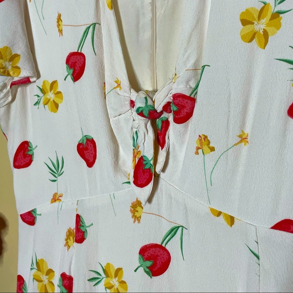 Privacy Please Dixie Floral Print Front Tie Dress Size L - Picture 10 of 16